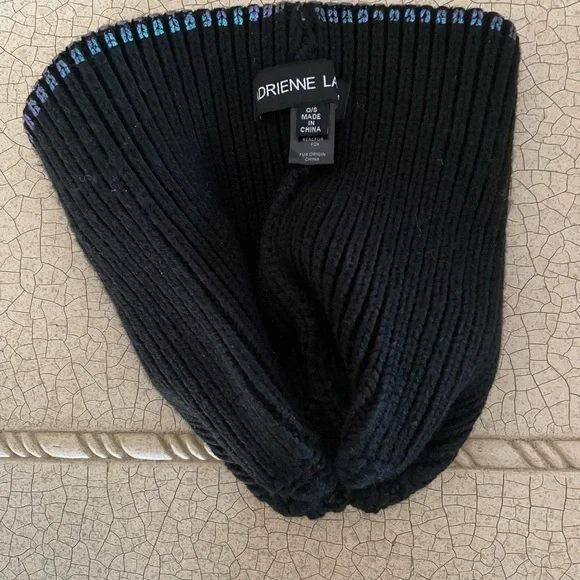 🦊 ADRIENNE LANDAU MeTaLliC  IrIdEsCeNt BlUe ReAl FuR F0X P0m-P0m BeAnIe - Picture 4 of 8